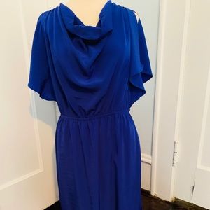 Mossimo Shift Dress with Cowl Neck in Blue/Purple